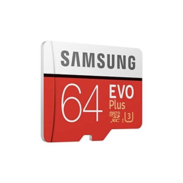 Samsung EVO Plus 64GB microSDXC UHS-I U3 100MB/s Full HD & 4K UHD Memory Card with Adapter (MB-MC64GA)