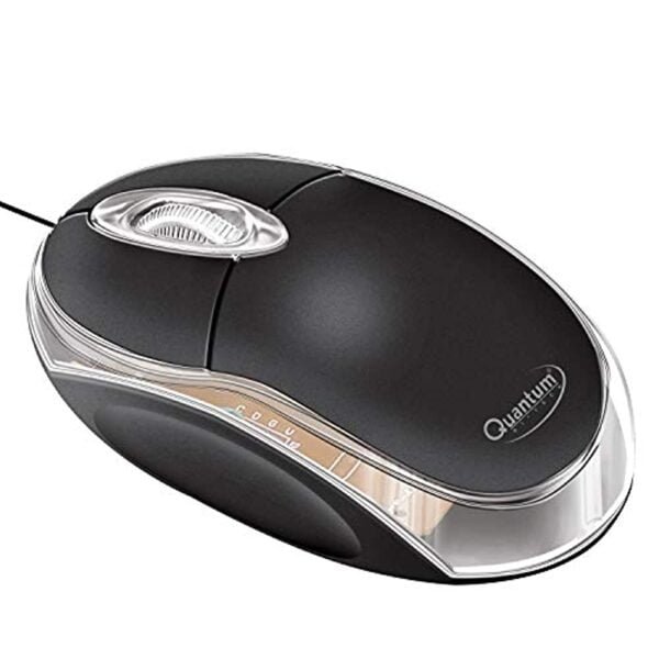 Quantum QHM222 3-Button 1000DPI Wired Optical Mouse (Black)