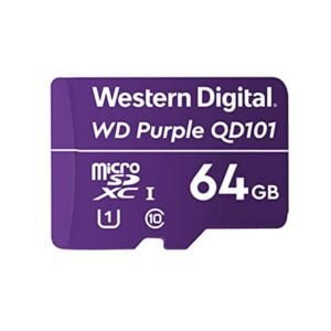 Western Digital WD Purple 64GB Surveillance and Security Camera Memory Card for CCTV & WiFi Cameras (WDD064G1P0C)