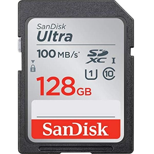 SanDisk 128GB Ultra SDXC UHS-I Memory Card - 100MB/s, C10, U1, Full HD, SD Card - SDSDUNR-128G-GN6IN