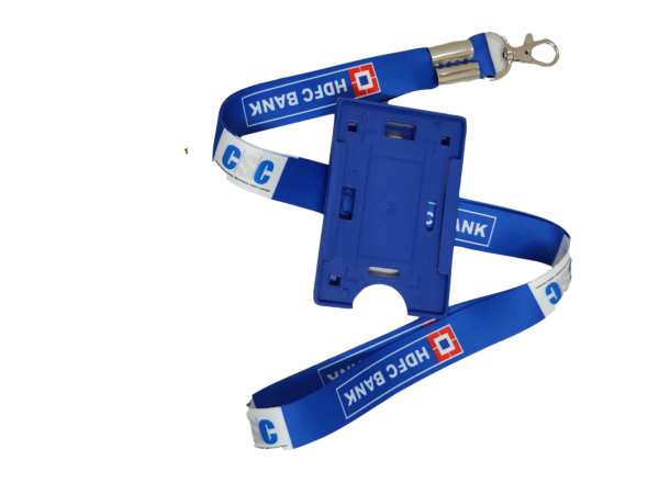 HDFC CSC Bank Silk Lanyard Ribbons for ID Card with Free Card Holder for Official Use (Pack of 1)