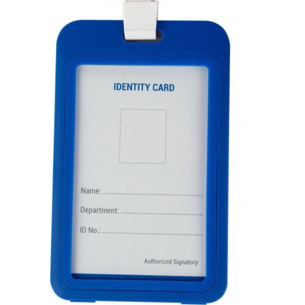 Addcartmart 2 side display-ID card holder vertical Blue 5 pes