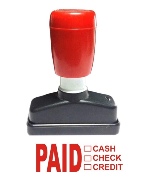 Dey 's Stationery Store Paid ( Cash/Check / Credit) Pre-Inked Rubber Stamp Office Stationary Message - Paid ( Cash/Check / Credit) ( Pack of1 )