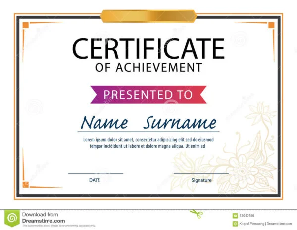Certificates A4 size