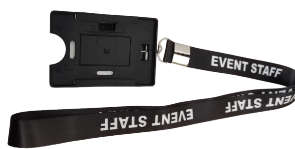 Event Staff/Lanyards/Ribbons for ID Card with Free Black Holder for Official Use.(Pack of 1)