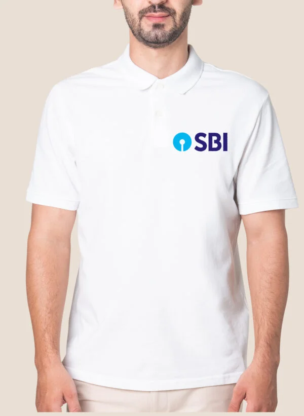 SBI (State Bank of India ) Logo Polo T-Shirt For Men