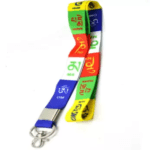 Tibetan Ladakh Flag Prayer Words Logo Lanyard