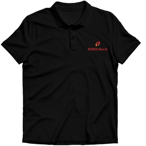 ICICI Bank Black Polo T-Shirt