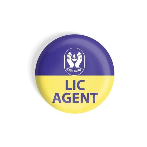 LIC Agent Printed 58mm Badge